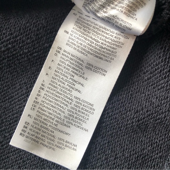 Adidas Jumbo Black/White Logo Cropped Sweatshirt Hoodie Women’s Juniors Size M - Picture 11 of 16